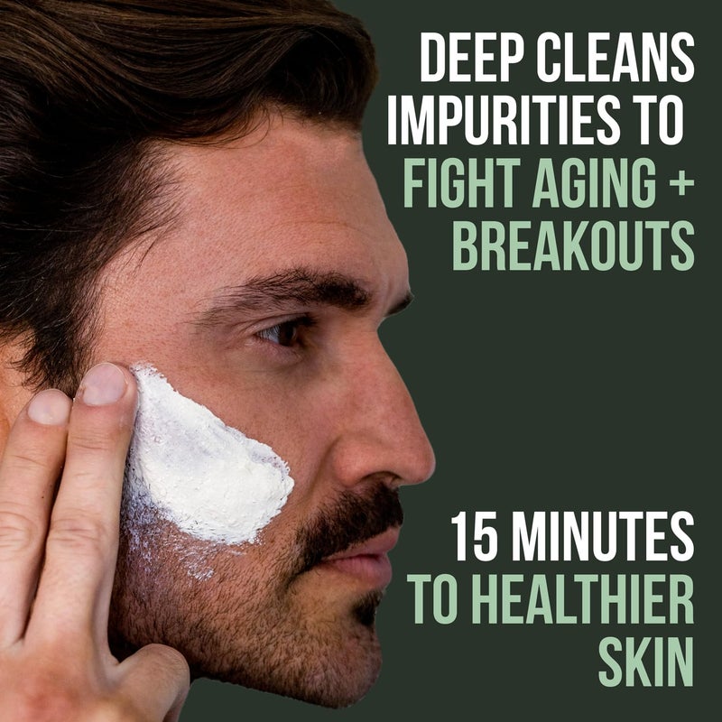 RUGGED & DAPPER - Premium Face Mask for Men - Deep Pore Cleansing Treatment - Fights Blackheads + Acne + Excess Oil - USA Made with Natural Kaolin Clay - 5.5 Oz - Image 4