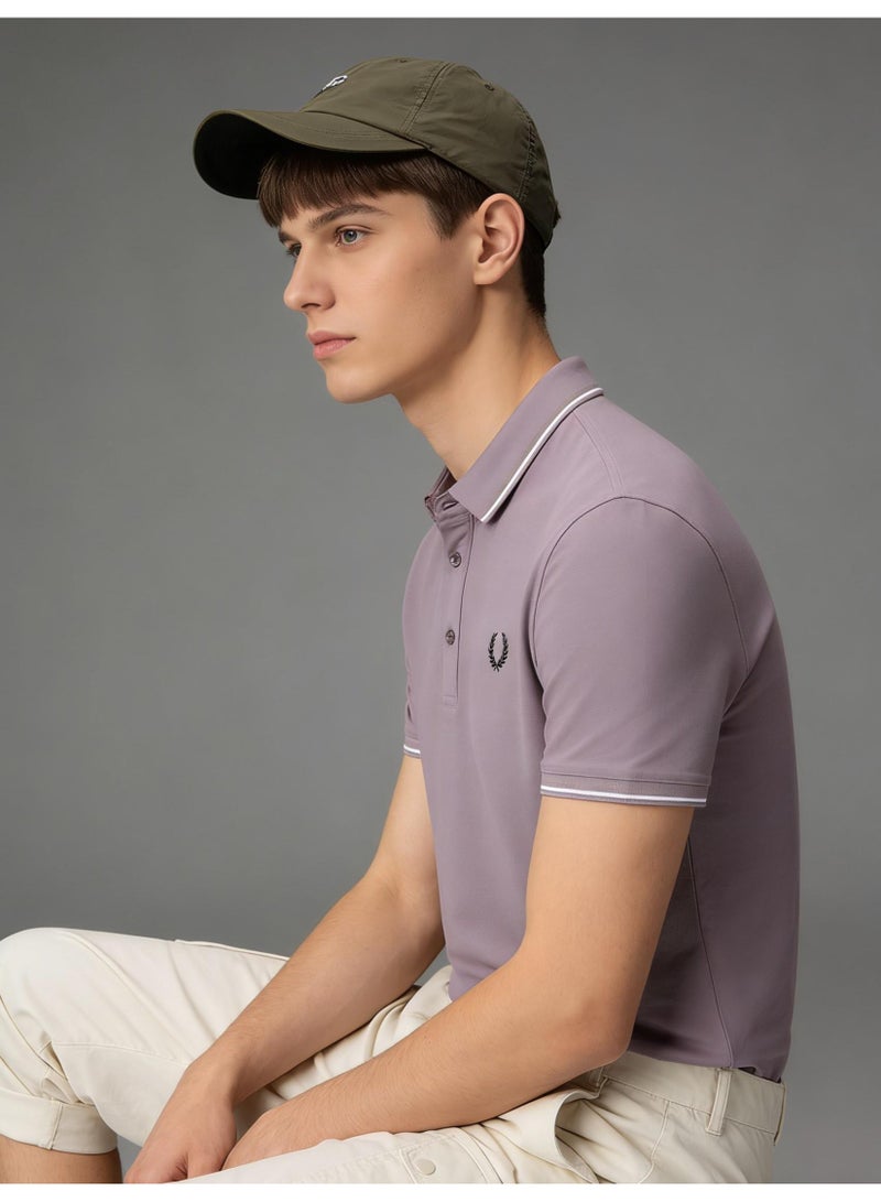 Fred Perry double-pointed Polo shirt | Men's Polo shirt, three-dimensional printed striped collar and cuffs, classic modern style, creating eternal leisure fashion. - Image 4