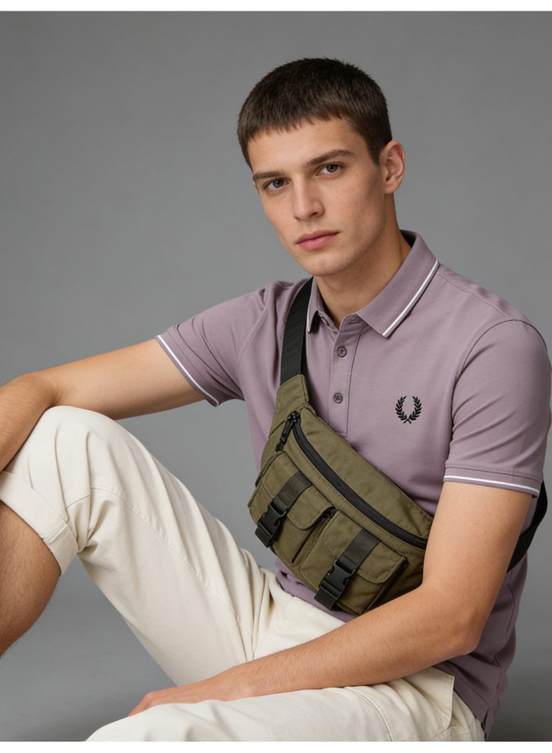 Fred Perry double-pointed Polo shirt | Men's Polo shirt, three-dimensional printed striped collar and cuffs, classic modern style, creating eternal leisure fashion. - Image 3