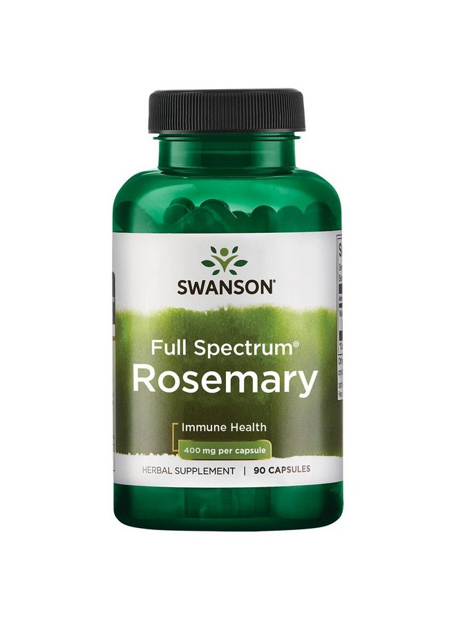 SWANSON Full Spectrum Rosemary Herbal Supplement Promoting Immune Health Support Natural Formula To Help Defend The Body & Support Overall Wellness (90 Capsules 400Mg Each) - Image 1