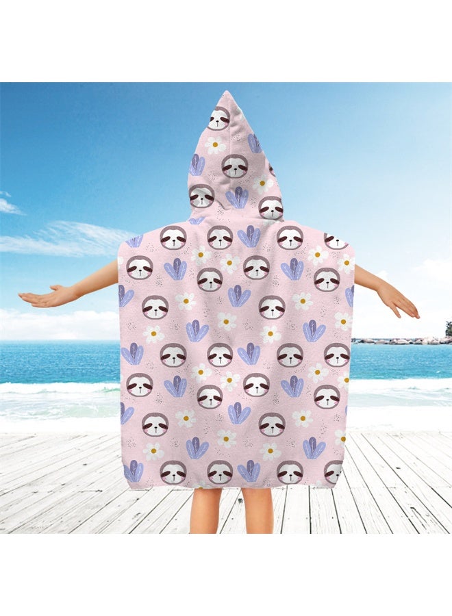 NIBEMINENT Kids Hooded Towel Cape - Microfiber Swim & Beach Bathrobe, Super Absorbent & Quick-Dry Towel for Children (60x60cm)  - Image 1