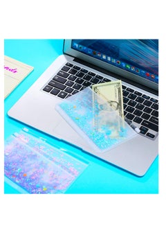 Excefore Binder PVC Glitter File Pockets, 15 Pieces A6 Size Glitter with Holes Binder Zipper Folders, Notebook Binder Loose Leaf Bags, Waterproof PVC Pouch Document Filing  - Image 5