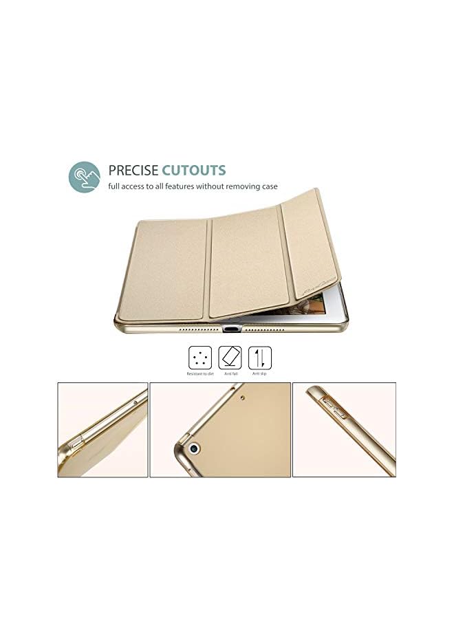 Procases Ipad 9.7 Case (Old Model) 2018 Ipad 6Th Generation / 2017 Ipad 5Th Generation Case - Ultra Slim Lightweight Stand Case With Translucent Frosted Back Smart Cover For Ipad 9.7 Inch -Gold - Image 2