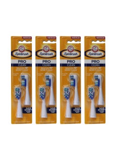 Arm & Hammer ARM & HAMMER Spinbrush Pro-Clean Replacement Brush Heads, Medium 2 ea (Pack of 4) 