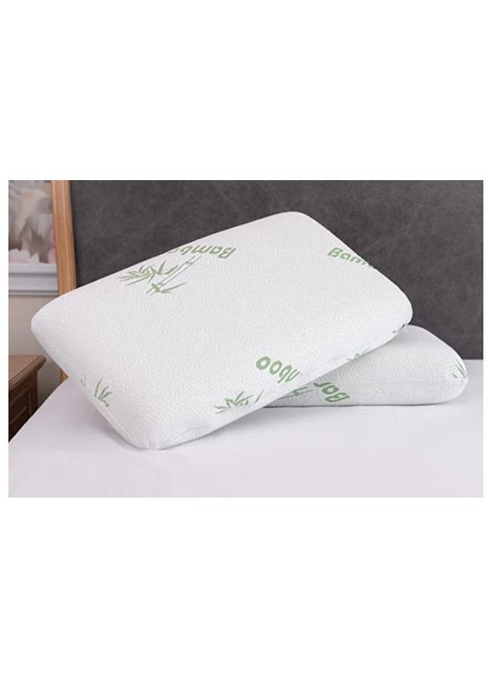 Plush - Creative Planet Plush Memory Foam Pillow for Sleeping, Hypoallergenic with Bamboo Washable Cover, Suited for Kids and Teenagers (Set of 2) - Image 1