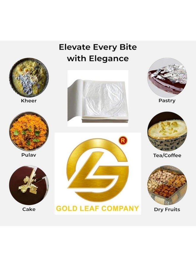 GOLD LEAF COMPANY Gold leaf company Silver Leaf, Edible Silver Leaf.15pcs 6x4.inch.Chandi ka Varakh/Edible Silver Leaf Jumbo Sized Sheet/Finest Silver Leaves for Sweets,Cake,Food Decoration ect - Image 4