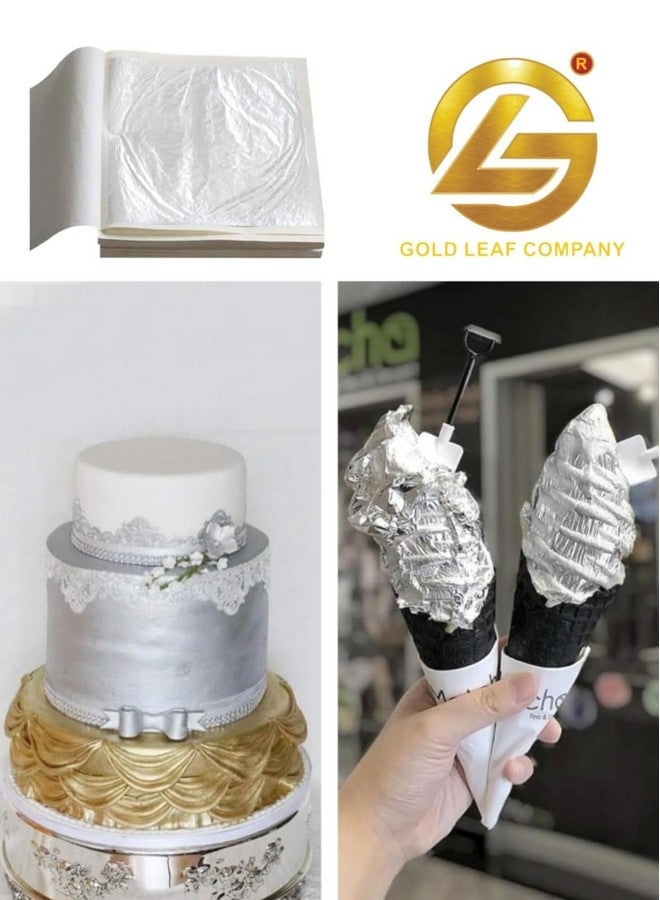 GOLD LEAF COMPANY Gold leaf company Silver Leaf, Edible Silver Leaf.15pcs 6x4.inch.Chandi ka Varakh/Edible Silver Leaf Jumbo Sized Sheet/Finest Silver Leaves for Sweets,Cake,Food Decoration ect - Image 3