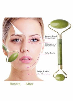 KASTWAVE Jade Roller & Gua Sha Set, Gua Sha Massager Slimming Tool, Facial Face Jade Roller Natural Stone & Gua Sha Set Beauty Tool for Neck and Eye Treatment, Skin Tightening, Lift Firming  - Image 5