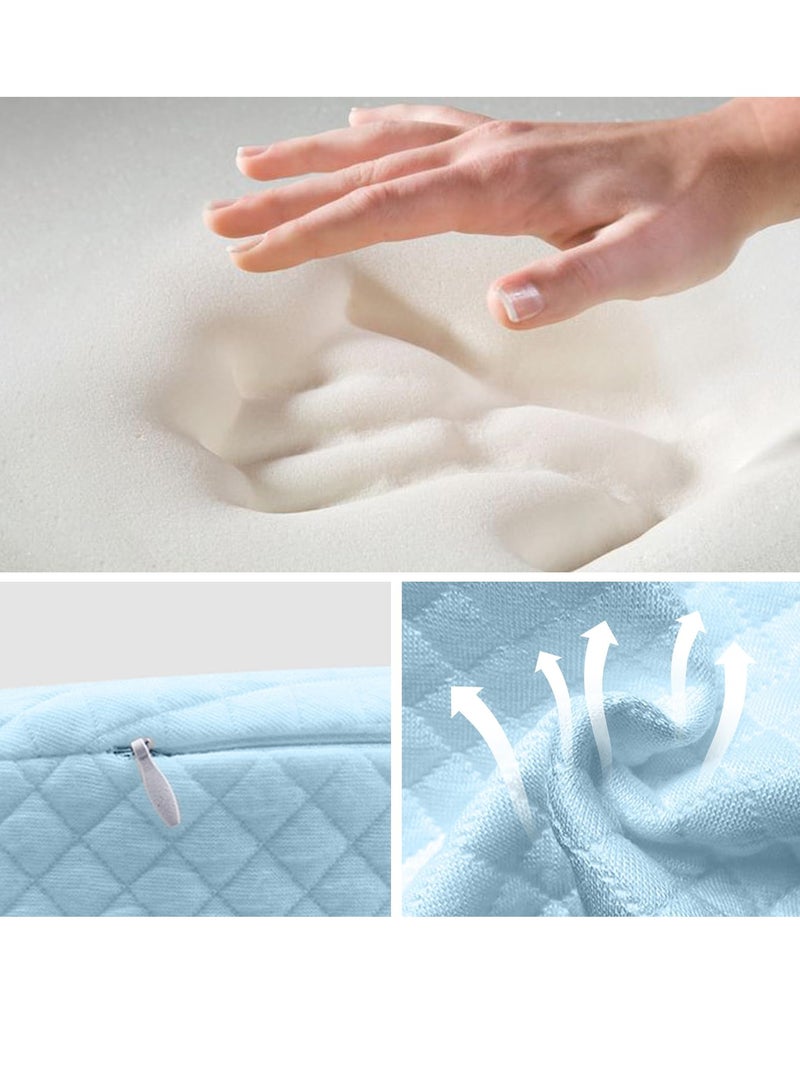 بيبي لاند وسادة مدورة ناعمة لسرير الطفل مع مثلث وسادة لتغذية الطفل للتخفيف من الارتداد أثناء النوم مع غطاء قابل للغسل - Image 3