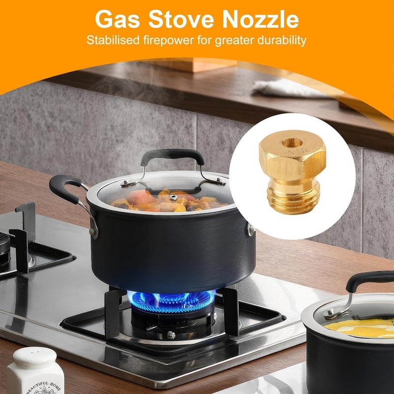 NGUIT 10 Universal Butane Gas Sprinkler Conversion Kit Gas Injector Sprinkler Bottle for Gas Stove Burner Propane LPG Burner Bottle Nozzle Burner 0.5mm*2 0.7mm*4 0.86mm*2 1.02mm*2 - Image 4