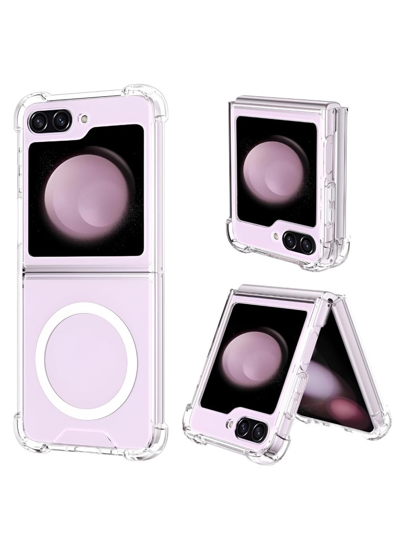 TIGER Z Flip 5 Magnetic Case Compatible with Mag-Safe Accessories, Wireless Charging, Screen & Camera Protection, Shockproof Protective Cover for Samsung Galaxy Z Flip 5 5G 2023 - Slim, Durable, and Stylish - Image 1