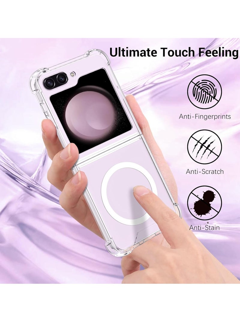TIGER Z Flip 5 Magnetic Case Compatible with Mag-Safe Accessories, Wireless Charging, Screen & Camera Protection, Shockproof Protective Cover for Samsung Galaxy Z Flip 5 5G 2023 - Slim, Durable, and Stylish - Image 4