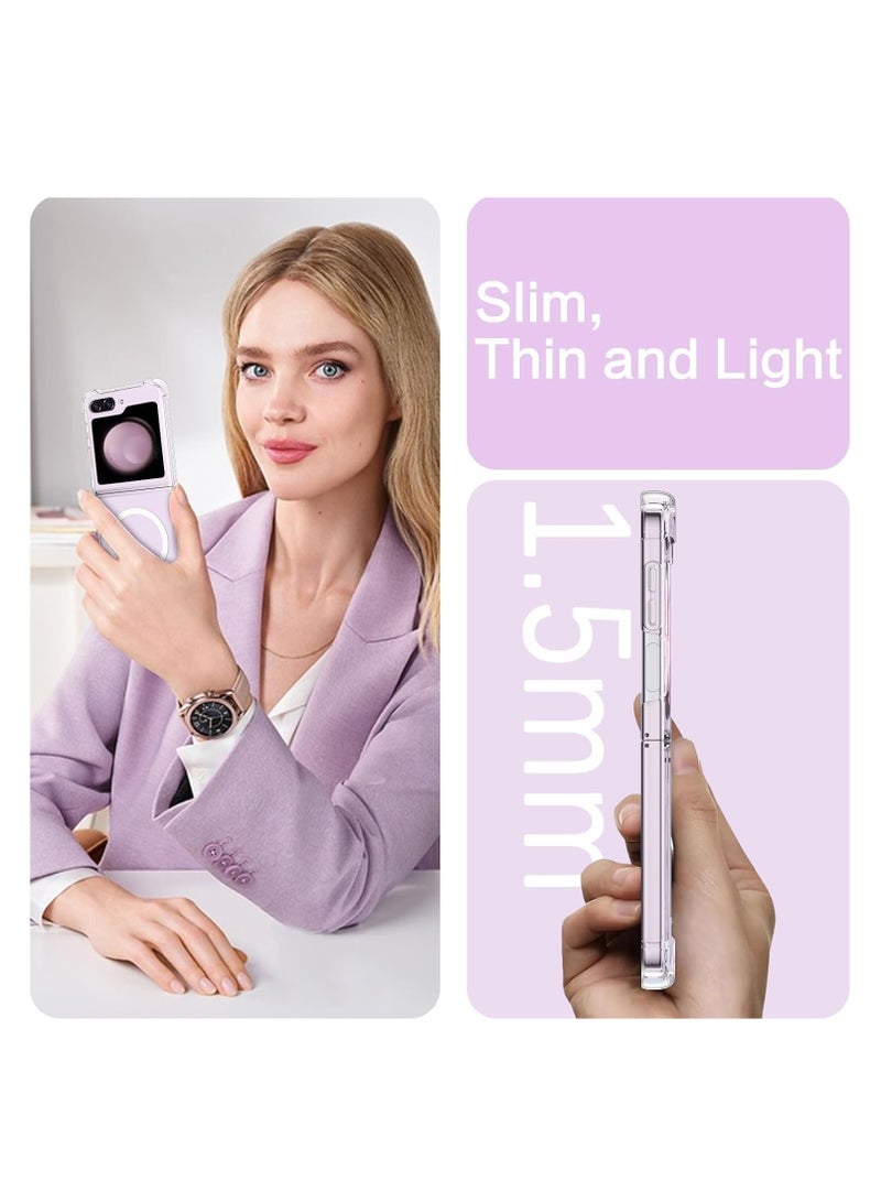 TIGER Z Flip 5 Magnetic Case Compatible with Mag-Safe Accessories, Wireless Charging, Screen & Camera Protection, Shockproof Protective Cover for Samsung Galaxy Z Flip 5 5G 2023 - Slim, Durable, and Stylish - Image 5
