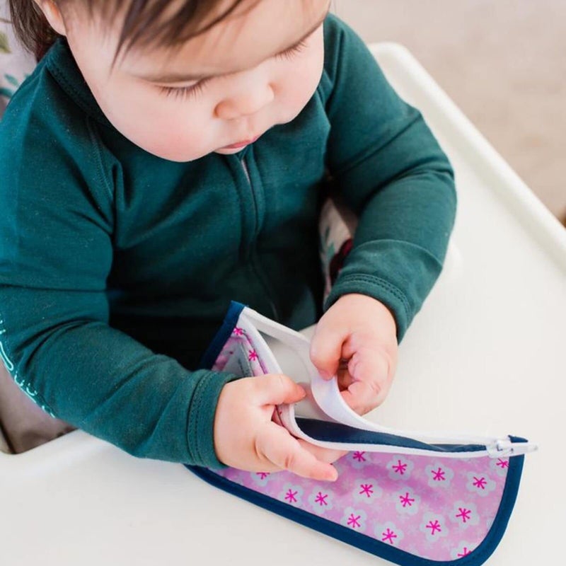 Green Sprouts Reusable Snack Bags (2 Pack) Holds Food, Utensils, Wipes, & More Food-Safe, Waterproof, Easy-Clean Material - Image 2