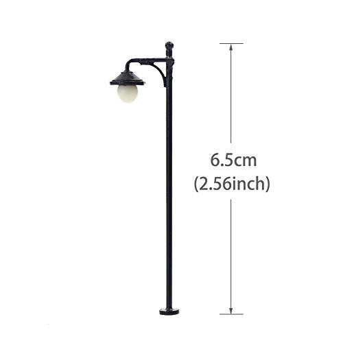 Evemodel LYM22 10pcs Model Railway Train Lamp Post 6.5cm or 2.56inch Street Lights HO OO Scale LEDs New - Image 4