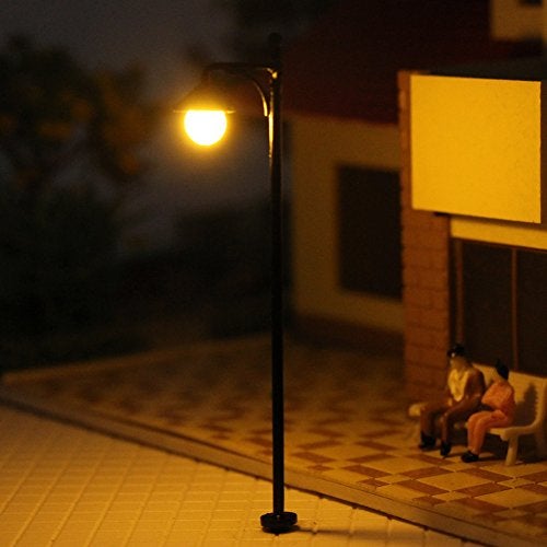 Evemodel LYM22 10pcs Model Railway Train Lamp Post 6.5cm or 2.56inch Street Lights HO OO Scale LEDs New - Image 2