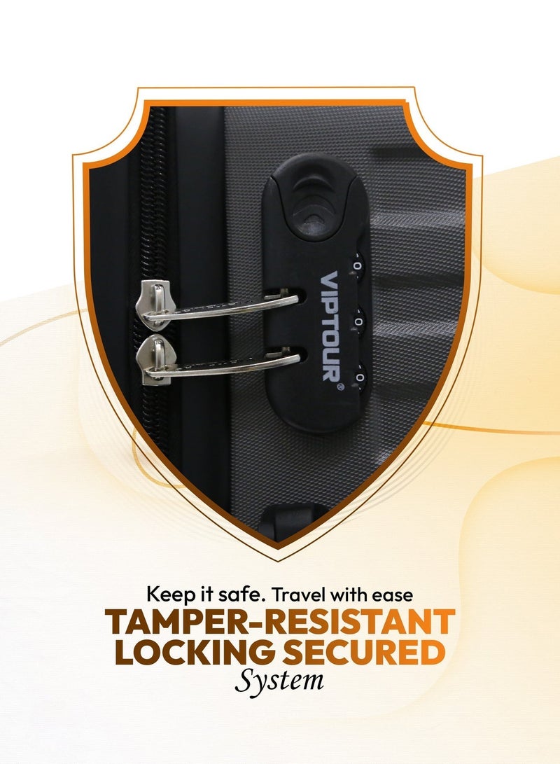 فيبتور حقيبة سفر بأربع عجلات دوارة وجوانب صلبة مع قفل أرقام - Image 5