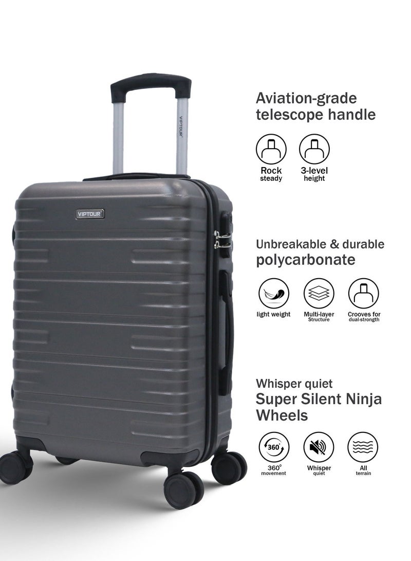 فيبتور حقيبة سفر بأربع عجلات دوارة وجوانب صلبة مع قفل أرقام - Image 3