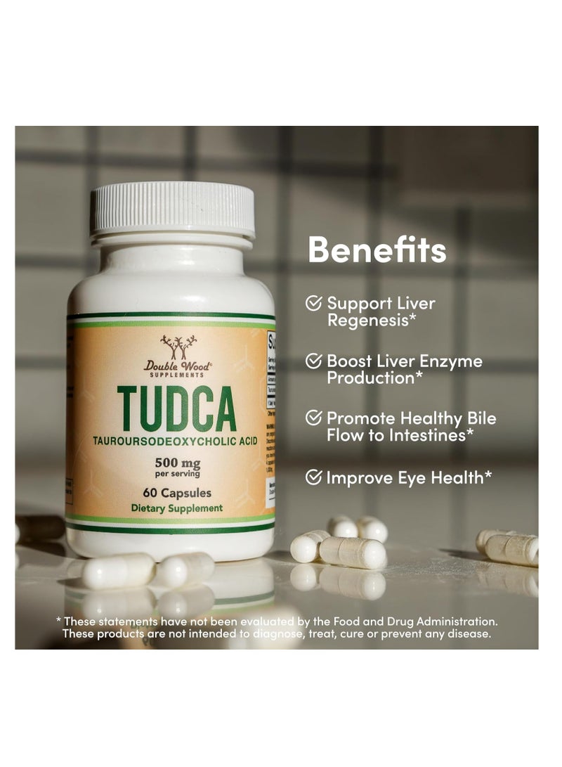 Double Wood Supplements DWS TUDCA 500mg 60 capsules - Image 3