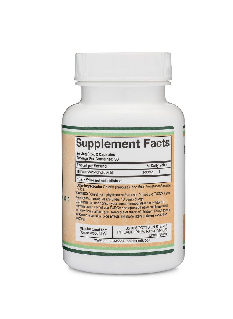 Double Wood Supplements DWS TUDCA 500mg 60 capsules - Image 4
