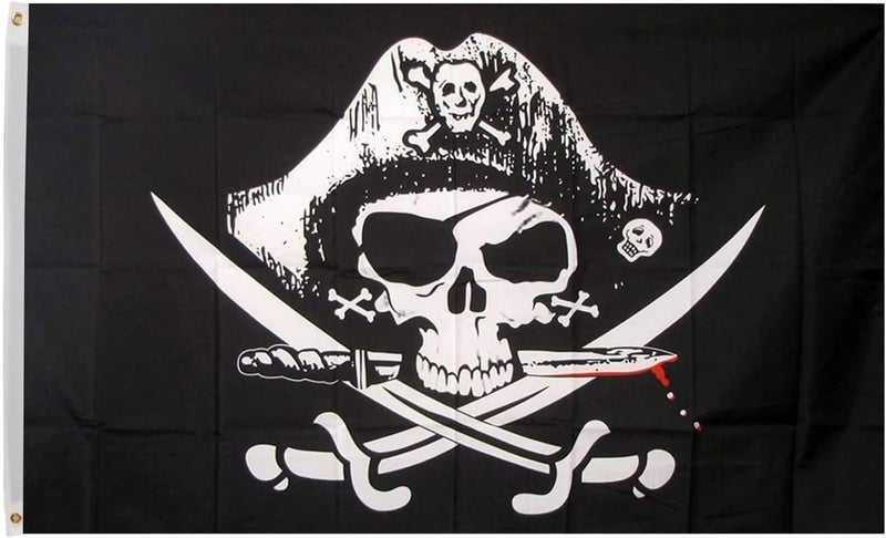 Time Roaming 3x5 Ft Dead Man's Chest Pirate Polyester Flag with Brass Grommets - Image 1