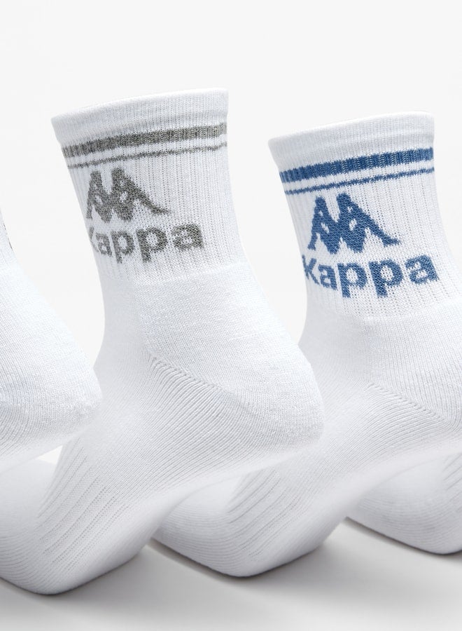 كابا جوارب رياضية بطول الكاحل بتفاصيل شعار - مجموعة من  قطع - Image 2