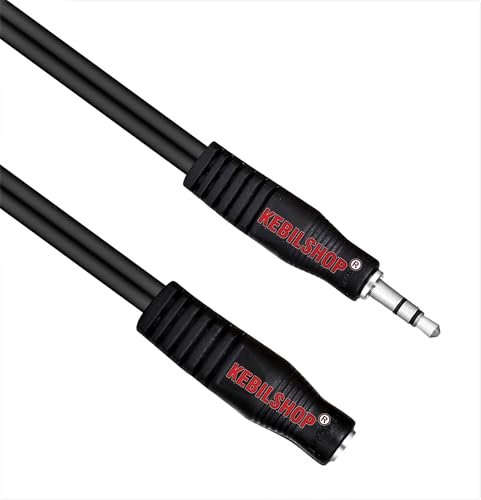 KEBILSHOP 3.5mm Male to Female Stereo Aux Extension Cable Compatible with Headphone, MobilePhone, Car Stereo, Home Theatre & More,Black,1pc Pack. (1.5 Meter) - Image 2