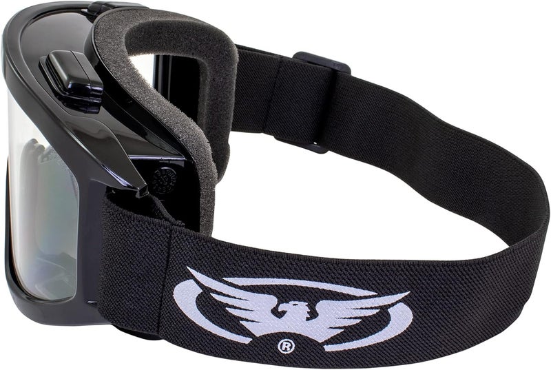 Global Vision Windshield Padded Motorcycle Riding Goggles with Clear & Smoke Lenses - Image 4