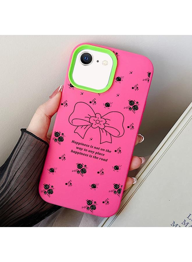 اس-توب جراب لهاتف iPhone 7 / 8 / SE 2022 جراب هاتف هجين من البولي يوريثين الحراري بتصميم فيونكة زهرية - Image 1