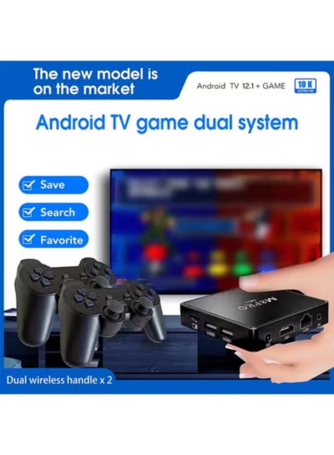 ELTRAZONE M8 Pro Mini Retro Game Console & Android 12 TV Box, Dual System, 64GB Storage with 2 Wireless Gamepads - Image 2