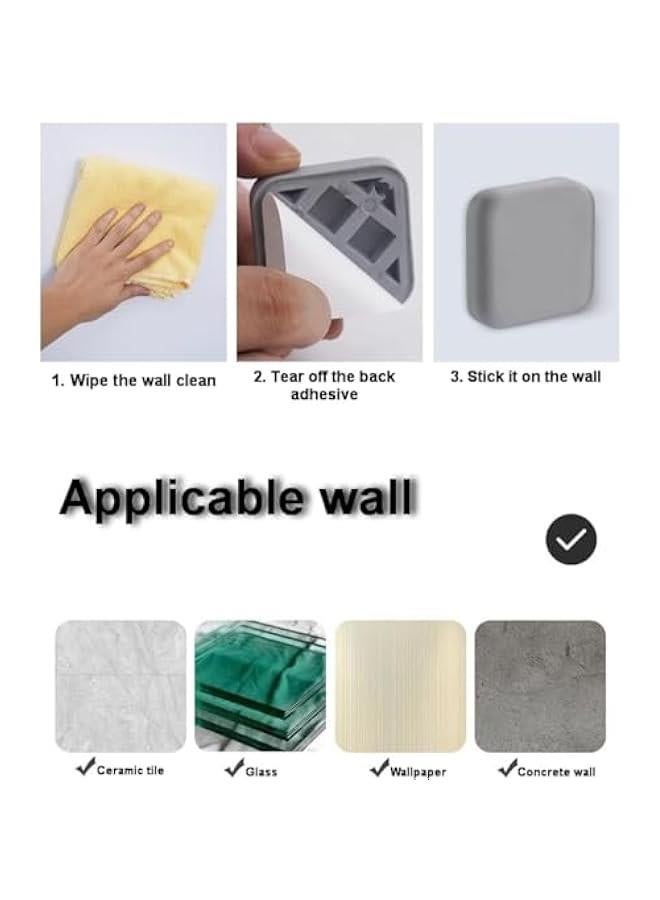 12 Door Stoppers Wall Protector Soft Silic Self Adhesive Crash Pad Door Knob Guard Shield Thickened Door Handle perSuitable for Home Office Walls - Image 4