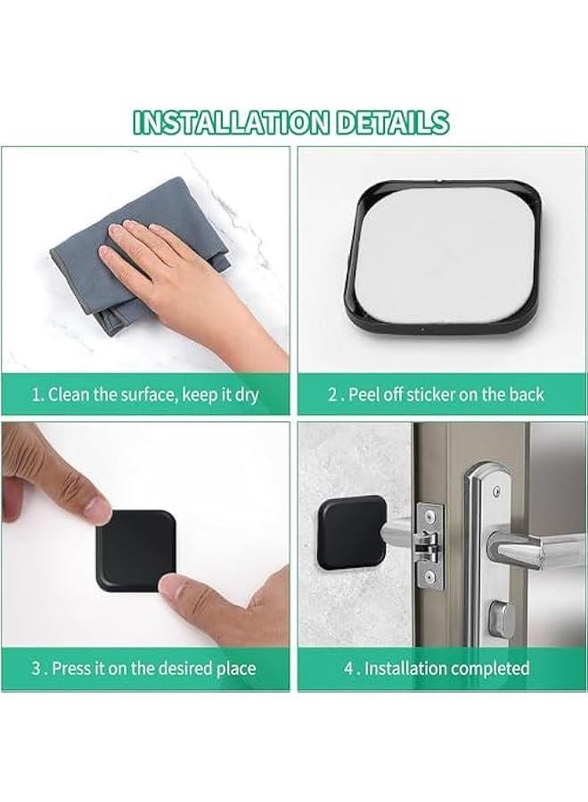 12 Door Stoppers Wall Protector Soft Silic Self Adhesive Crash Pad Door Knob Guard Shield Thickened Door Handle perSuitable for Home Office Walls - Image 5