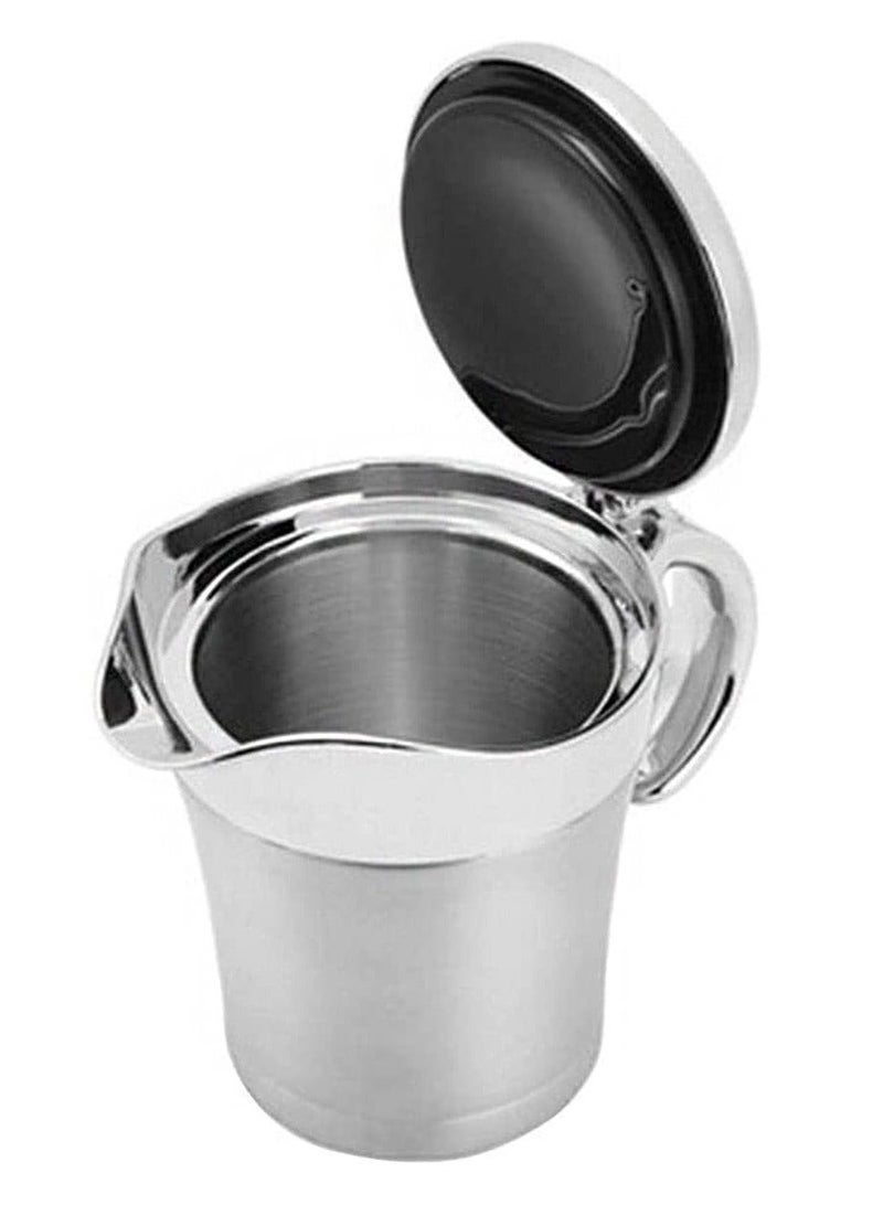 شو وو Gravy Pot, 450ml Boat Sauce Jug Stainless Steel Insulated Custard Serving for Gravy, Custard, Cream, - Image 3