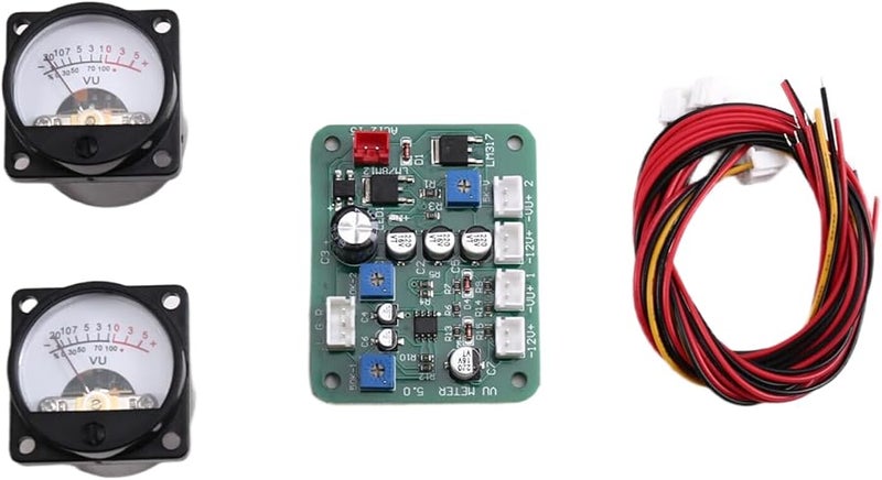 مضخم صوت ستيريو مع عداد لوحة VU التناظري وإضاءة خلفية دافئة مؤشر مستوى - Image 1