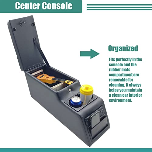 MOOSUN 31515 Denim Black Deluxe Locking Center Console for Jeep CJ-5 1976-1983, CJ-7 1976-1986, Wrangler YJ 1987-1995 - Image 2
