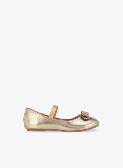 Flora Bella By Shoexpress Flora Bella Girls Embellished Bow Accent Ballerina Shoes