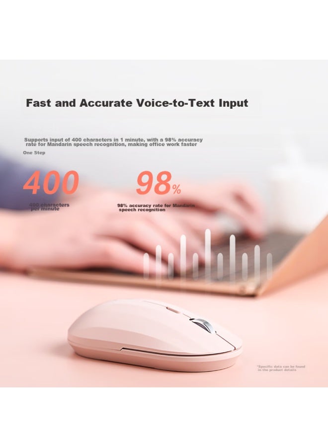 iFLYTEK Keda Xunfei Wireless Bluetooth Mouse M110, Office Mouse, Wireless Peripheral, Slim And Portable, Colorful And Compact, Quiet Buttons, Intelligent Voice Input Typing Translation, Graphite Black - Image 4