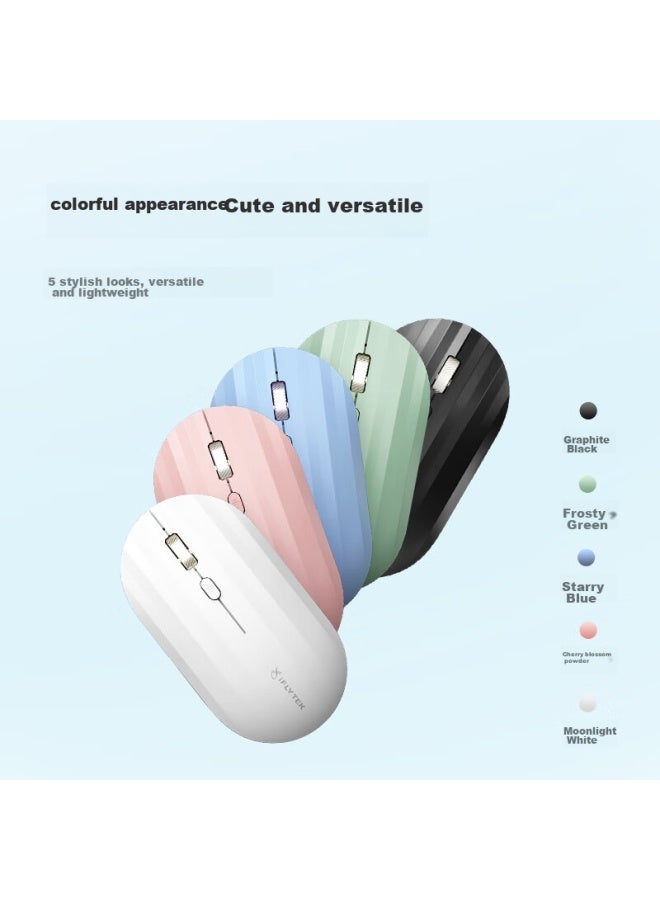 iFLYTEK Keda Xunfei Wireless Bluetooth Mouse M110, Office Mouse, Wireless Peripheral, Slim And Portable, Colorful And Compact, Quiet Buttons, Intelligent Voice Input Typing Translation, Graphite Black - Image 3