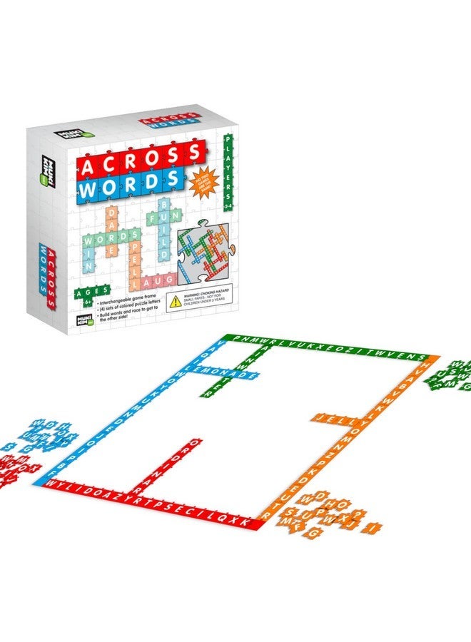 MukikiM Across Words - Puzzle & Word Game In One! Interactive & Educational Spelling Board Game For 2-4 Players Family Fun. Enhance Stem & Vocabulary Skills - Image 1