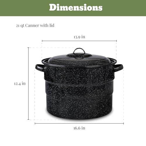 Granite Ware 9 Piece Enamelware Water bath Canning Pot with Canning kit, Colander and Rack. Canning Supplies Starter Kit. - Image 3