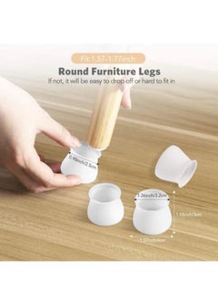 EasyLife 12 Pieces Furniture Silicone Protection Cover Chair Leg Caps Floor Protectors Round Furniture Table Feet Covers Anti-Slip Bottom Chair Pads, Prevents Scratches and Noise  - Image 2