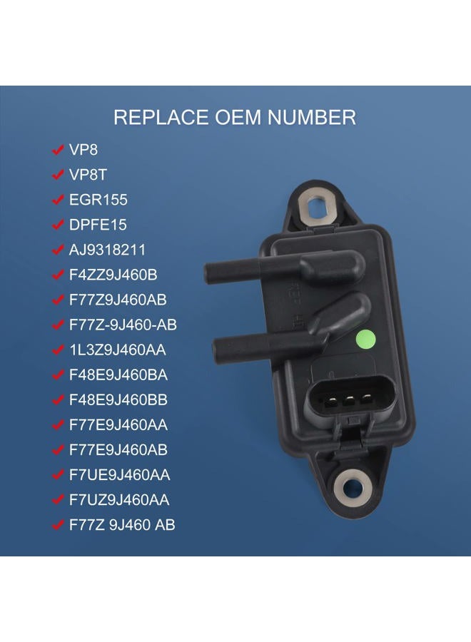 CARMOCAR EGR Exhaust Gas Recirculation Pressure Feedback Sensor replacement for Ford Lincoln Mazda Mercury Replaces DPFE15 EPS4 - Image 2