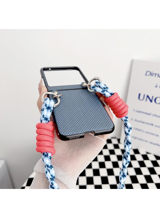 اس-توب جراب لهاتف موتورولا رازر 50، جراب منسوج مع حبل تعليق - Image 5