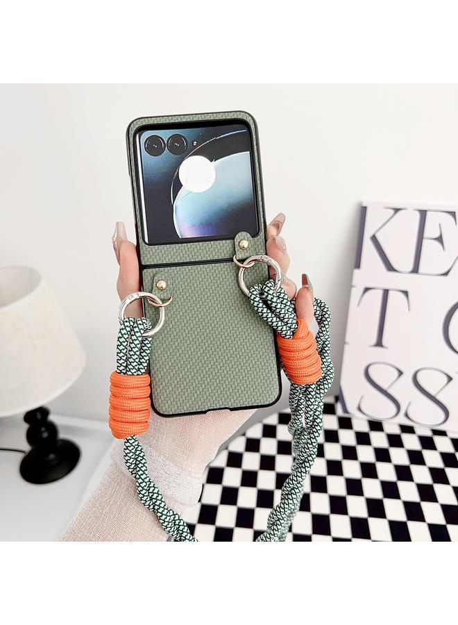 اس-توب جراب لهاتف موتورولا رازر 50، جراب منسوج مع حبل تعليق - Image 2