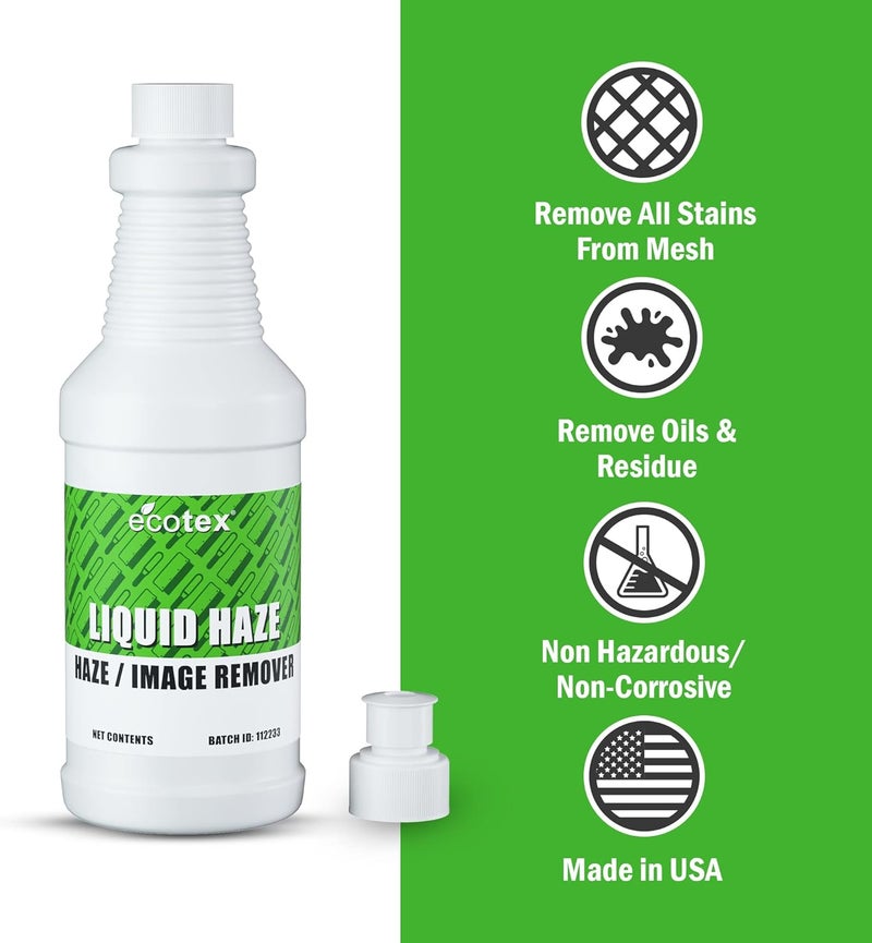 Screen Print Direct Ecotex® Liquid Haze Degreaser (Quart - 32oz.) - Dehazer and Ghost Image Remover for Screen Printing Screens, Degreaser and Mesh Cleaner for Silk Screens - Eco-Friendly Screen Printing Supplies - Image 2