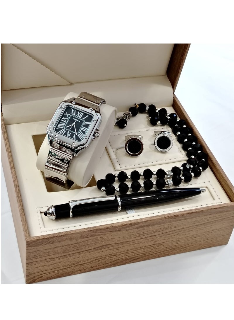 طقم ساعه رجالي من اربع قطع