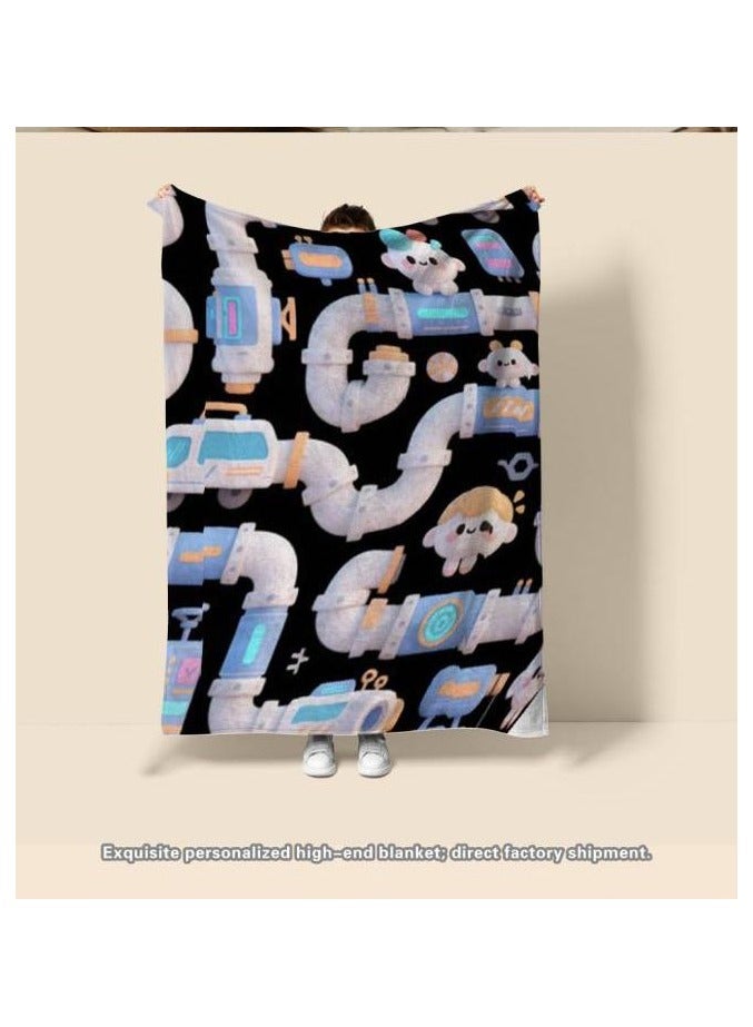 general Flannel thin blanket (warm and comfortable, suitable for sleep, gaming, dust removal and sandproof) 150cm*200cm - 599 - Image 4