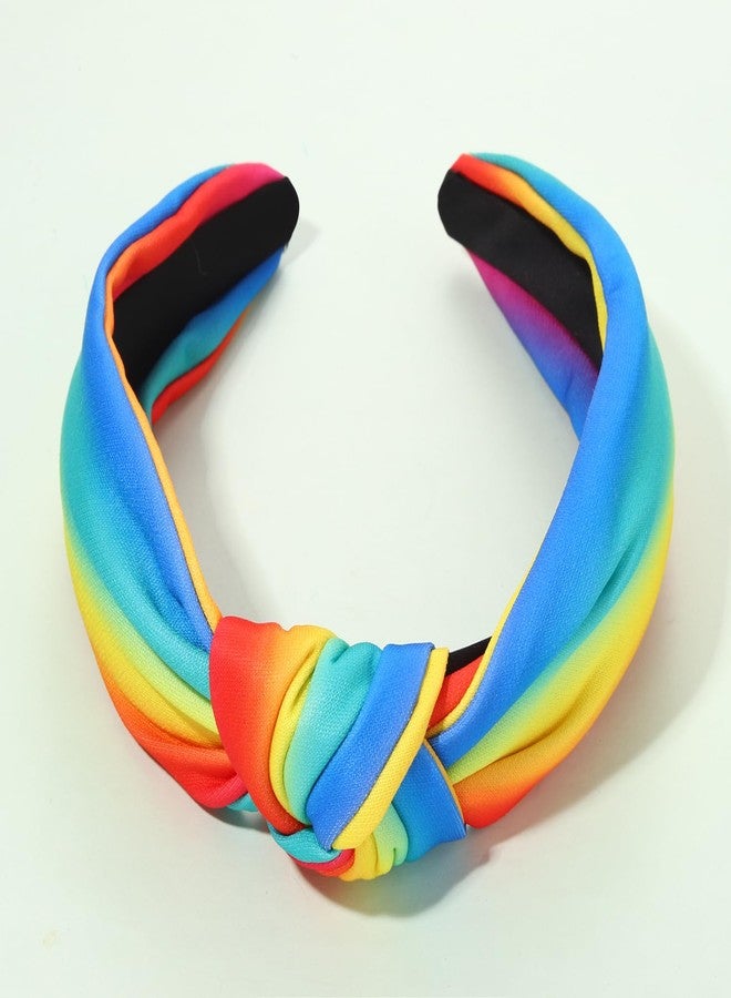 PHALIN Rainbow Headband for Women LGBTQ Heart Flag Pride Headbands Rainbow Stripe Wide Top Knot Headband Pride rainbow Hair Accessories pride Month Party Favors Gifts - Image 5