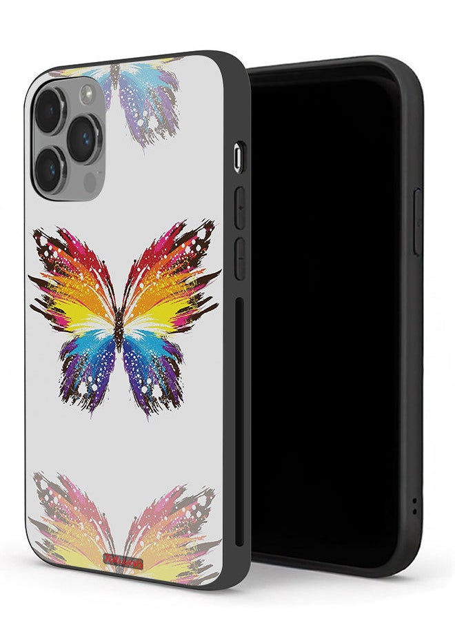 Tolwak - Apple iPhone 14 Pro Protective Case Digital Art Simple Background Minimalism Butterfly - Image 1