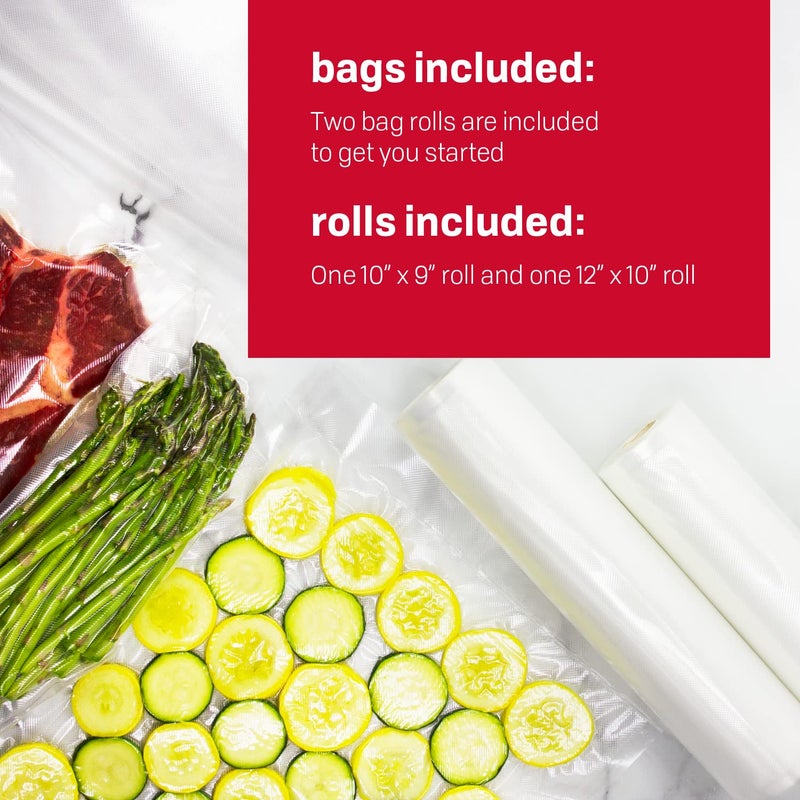 Nesco Deluxe Food VS-12 Vacuum Sealer, 130 Watts, Kit Bags & Viewing Lid, Compact, Silver - Image 5